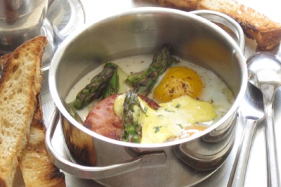 Shirred Eggs with Benedict Arnold Sauce