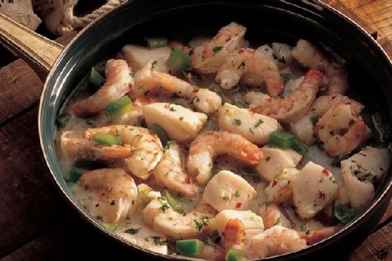 Shrimp and Scallops in Wine Sauce