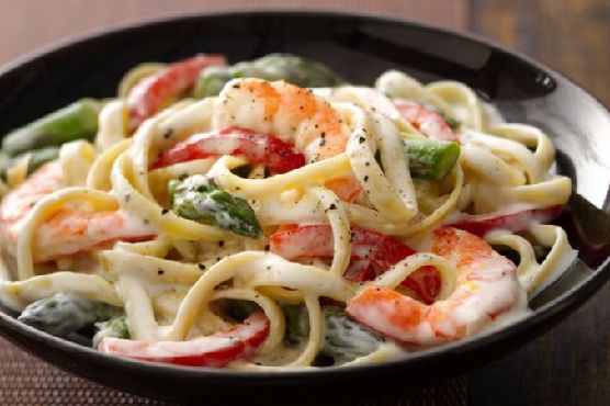 Shrimp Fettuccine Primavera