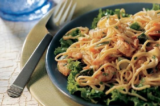 Shrimp Pasta Salad with Ginger Dressing