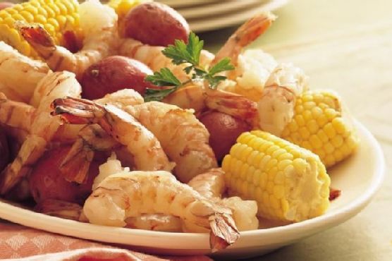 Shrimp, Sweet Corn and New Potato Boil