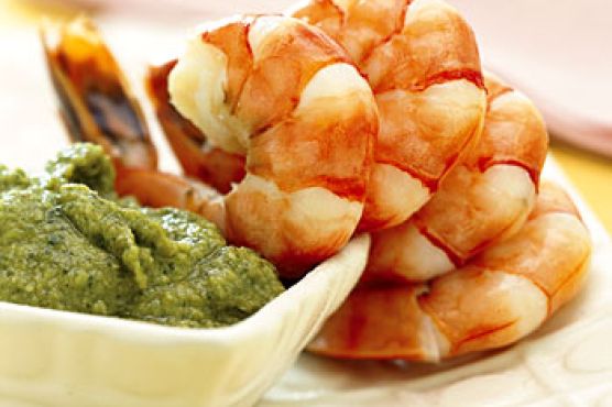 Shrimp with Artichoke Pesto