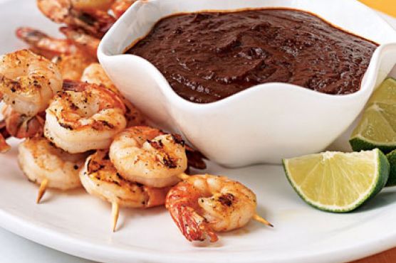 Shrimp with Mole Poblano