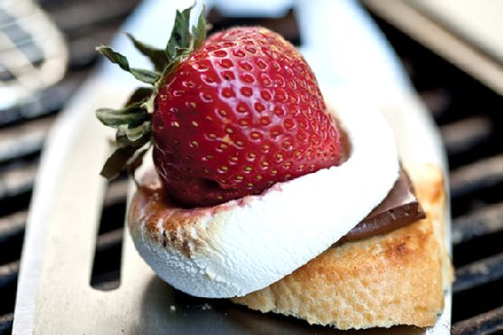 Skewered Strawberry & Marshmallow S'mores