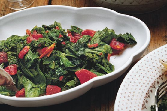 Skillet Greens with Cumin and Tomatoes