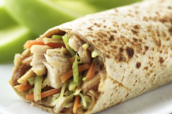 Skinny Peanut and Broccoli Slaw Wraps