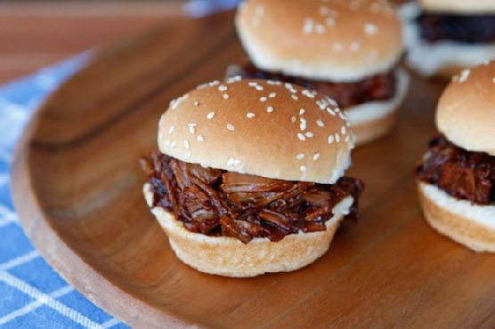 Slow Cooker Barbecue Brisket Sliders