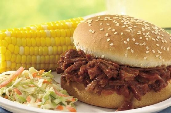 Slow-Cooker Beef and Pork Barbecue Sandwiches