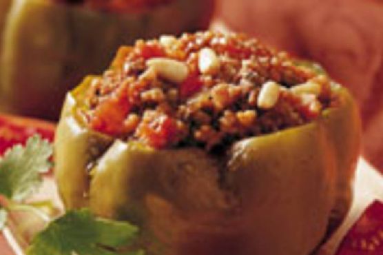 Slow-Cooker Couscous-Stuffed Peppers (Cooking for 2)