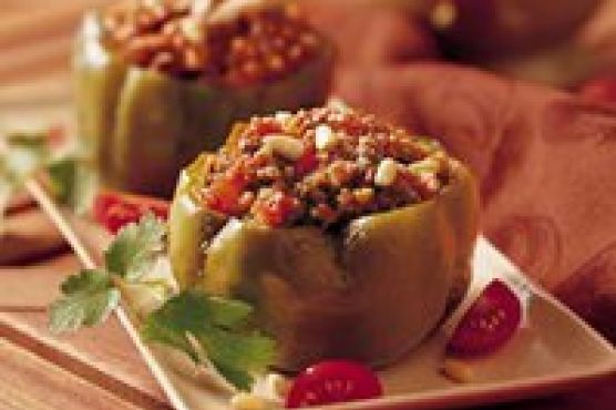 Slow-Cooker Couscous-Stuffed Peppers (Cooking for 2)