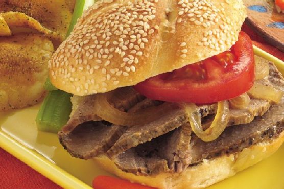 Slow-Cooker Hot Roast Beef Sandwiches Au Jus