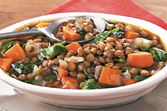 Slow-Cooker Lentil and Spinach Soup