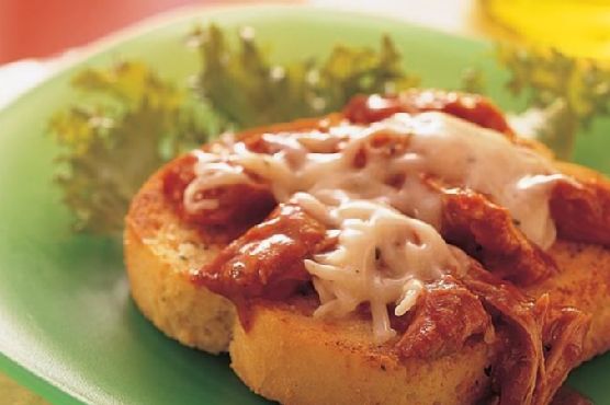 Slow-Cooker Open-Face Turkey Parmigiana Sandwiches