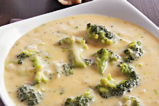 Slow-Cooker Three Cheese Broccoli Soup