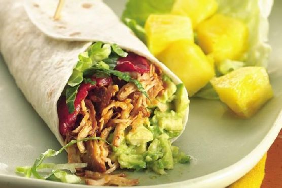 Slow-Cooker Turkey, Bacon and Avocado Wraps