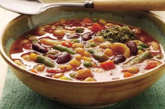 Slow-Cooker Two-Bean Minestrone