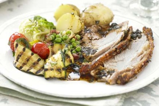 Slow-roasted shoulder of pork