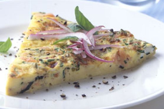 Smoked-Salmon and Cream Cheese Frittata