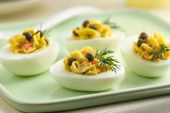 Smoked Salmon Deviled Eggs