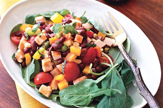 Smoked Turkey, Black Bean, Bell Pepper and Corn Salad