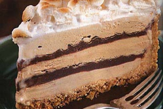 S'mores Coffee and Fudge Ice Cream Cake