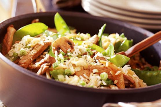 Snow Pea-and-Pork Fried Rice