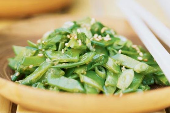 Snow Pea Salad with Sesame Dressing