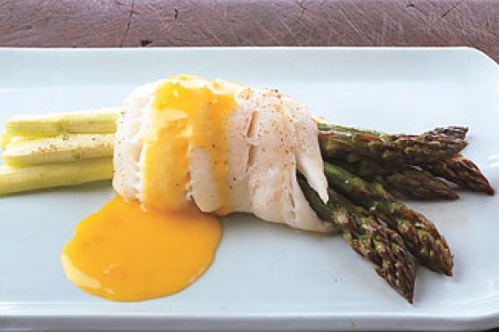 Sole-Wrapped Asparagus with Tangerine Beurre Blanc