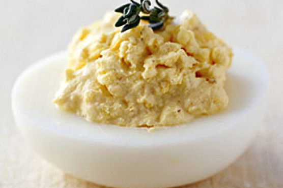 Sour Cream, Lemon, and Herb Deviled Eggs