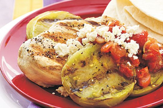 South-of-the-Border Grilled Chicken and Green Tomatoes