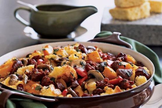 Southwest Cornbread and Chorizo Dressing