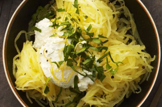 Spaghetti Squash with Ricotta and Gremolata