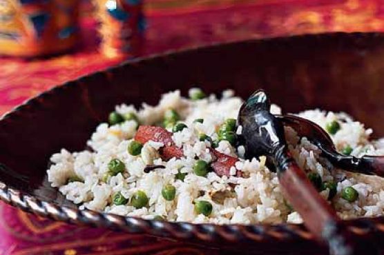 Spiced Basmati Pilaf with Garden Peas