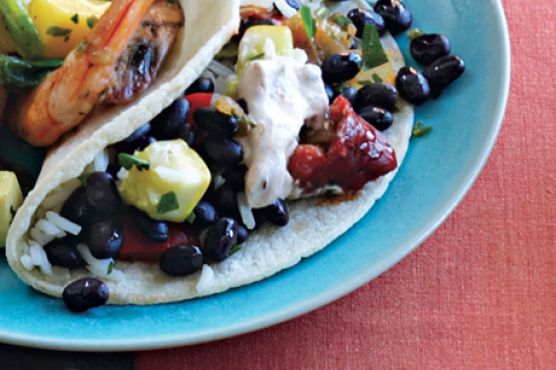 Spicy Black Beans with Chorizo and Chipotle Cream