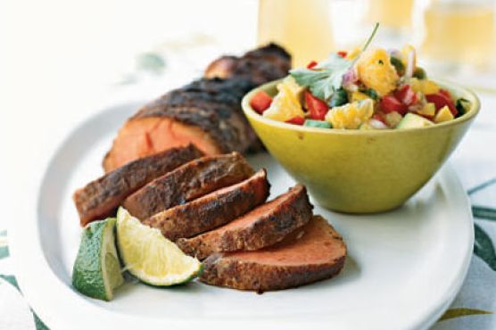 Spicy Pork Tenderloins with Uniq Fruit Salsa