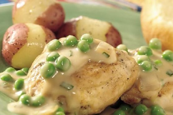 Spring Chicken with Peas and Onions