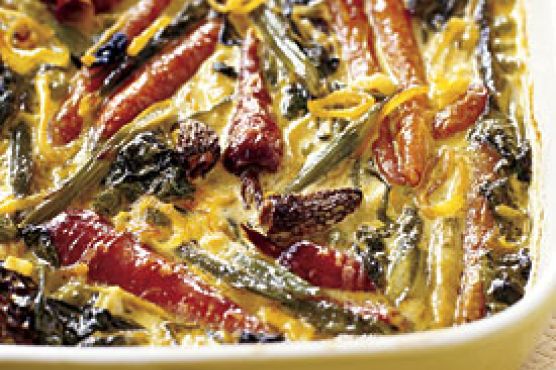 Spring Vegetable Fricassée with Saffron Cream