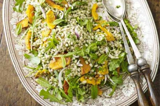Squash, orange & barley salad