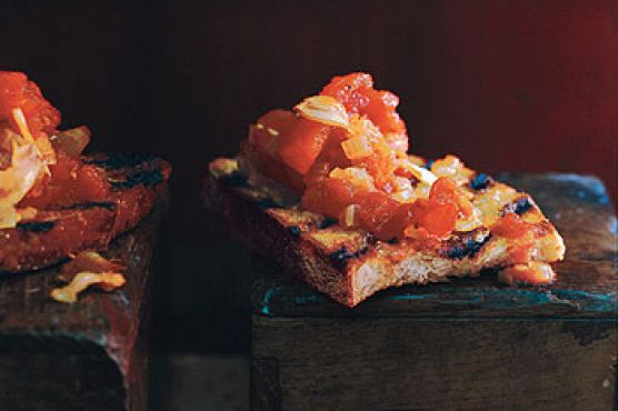 Stewed-Tomato Bruschetta