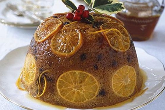 Sticky orange & marsala pudding