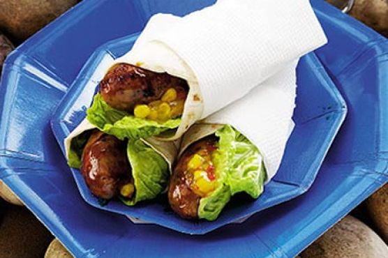 Sticky sausage wraps