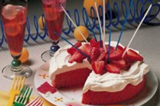 Strawberries and Cream Yogurt Cake