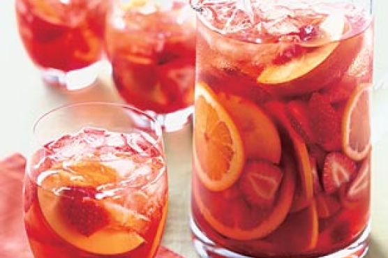 Strawberry and Peach Sangria