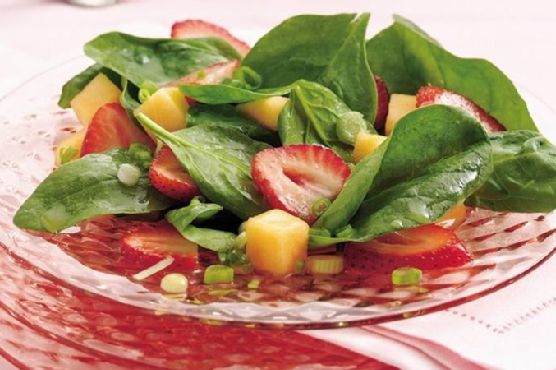 Strawberry-Melon-Spinach Salad