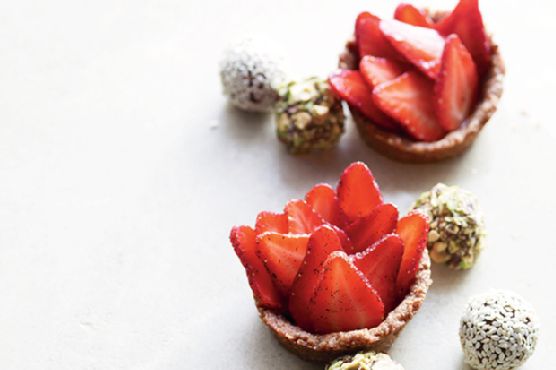 Strawberry Tarts with Ginger-Nut Crust
