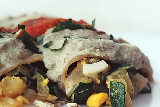 Stuffed Tortillas with Two Sauces
