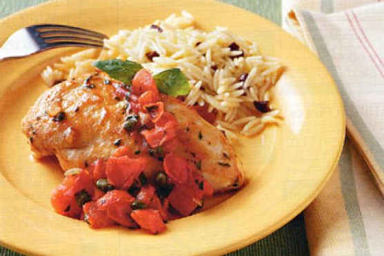 Summer Chicken Sauté with Tomato-Basil Sauce