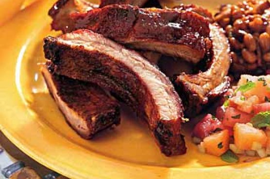 Sweet-and-Smoky Baby Back Ribs with Bourbon Barbecue Sauce