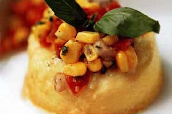 Sweet Corn Flans with Tomato-Corn Relish