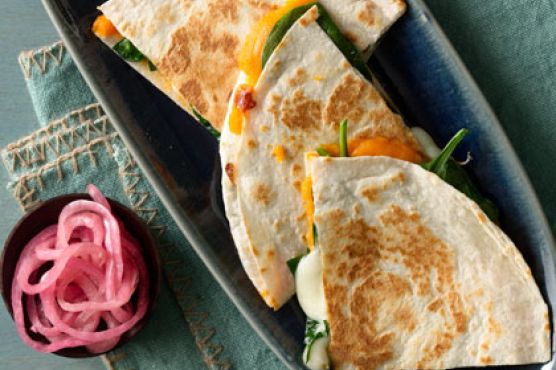 Sweet Potato and Spinach Quesadillas